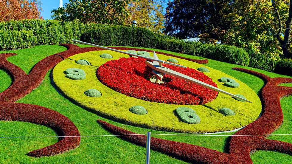 Flower Clock-Du lịch Thụy Sĩ