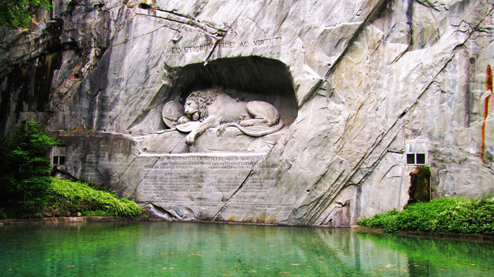 Tượng đìa sư tử hấp hối - Du lịch Thụy Sĩ
