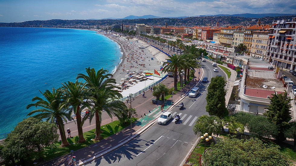 Phố đi bộ Promenade des Anglais - Tour Du Lịch Pháp